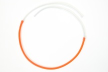 middle-section with clear PVC and orange PU