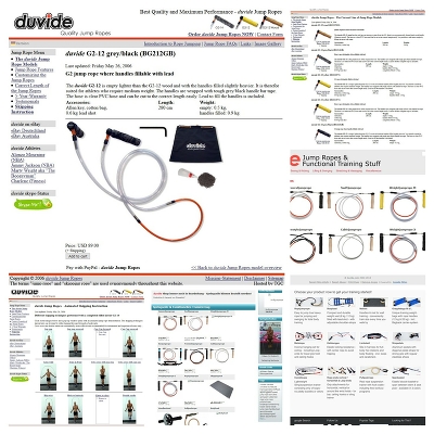 Screenshots of previous websites